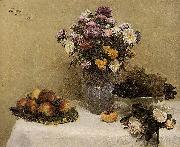 Henri Fantin-Latour Chrysanthemums in a Vase Spain oil painting artist